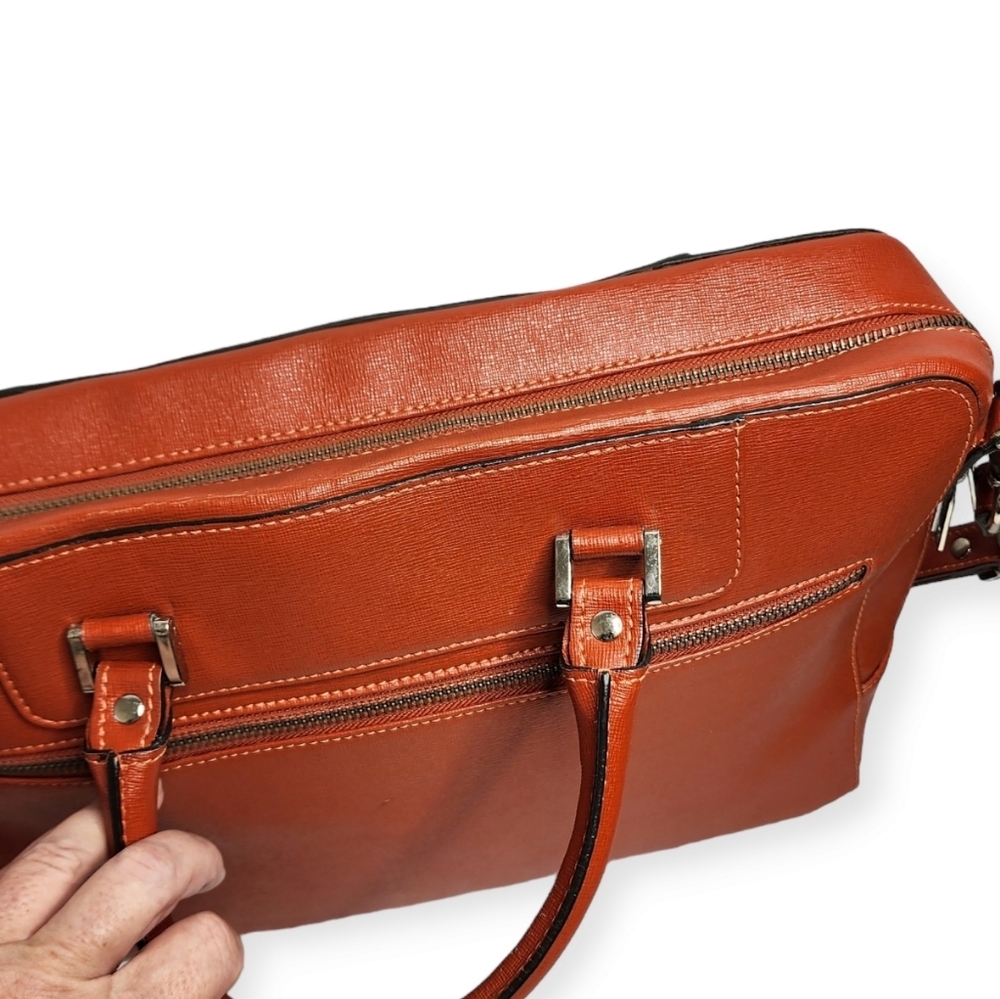 Gianni Conti shoulder bag, cognac, earth, rust colour - Picture 5 of 16